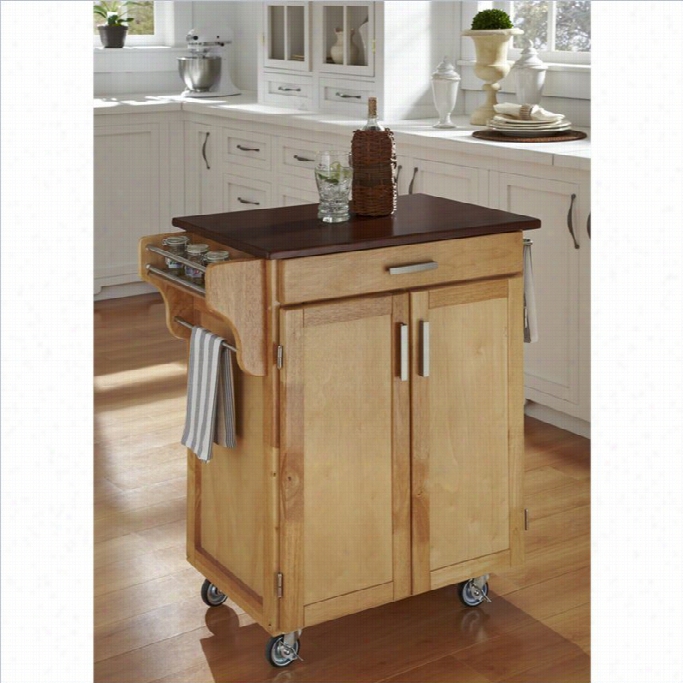 Home Styles Cuisine Cart Inn Atural Finish Wwith Cherry Top