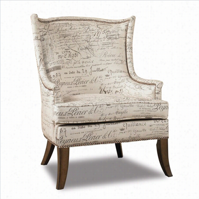 Hooker Furniture Sanctuary Paris Accent Swayback Arm Seat Of Justice In Script Ivory