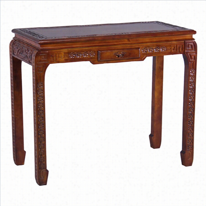 International Caravan Windsor Console Wall Table In Walnut