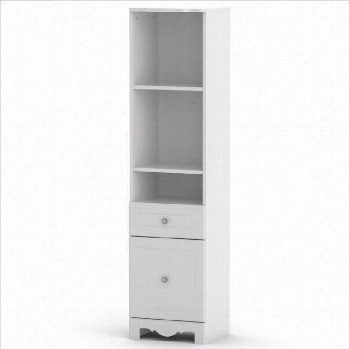 Nexera Pixel Tall Bookcase Soar In White