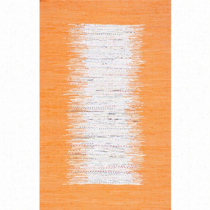 Nuloom 4' X 6' Flatewave Taha Cotton Rug In Orange