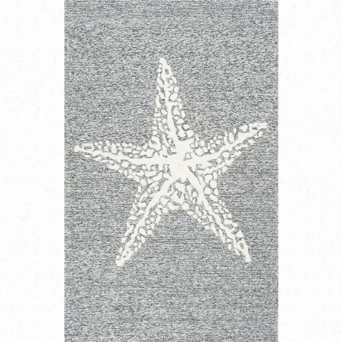 Nuloomm 8' X 10' Hand Hookeed Marine Indoor And Outdoor Area Rug In Gray