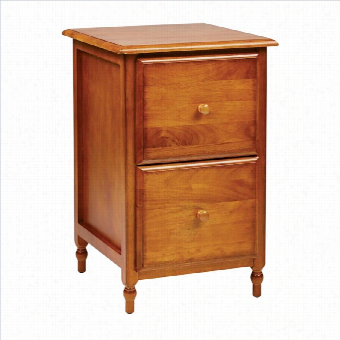 Office Star Knob Hill 2 Drawer Wood File Cabinet In Cherry
