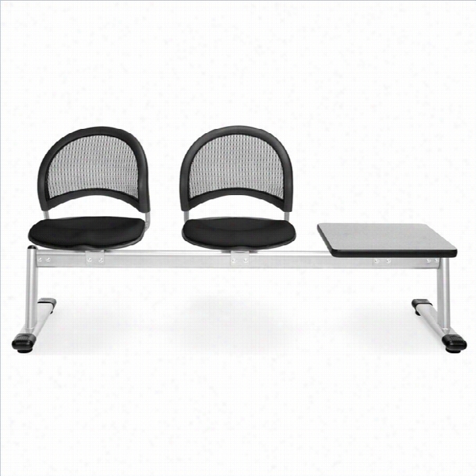 Ofm Moon Beam Wave Ting With 2 Seats And T Able In Black And Gray