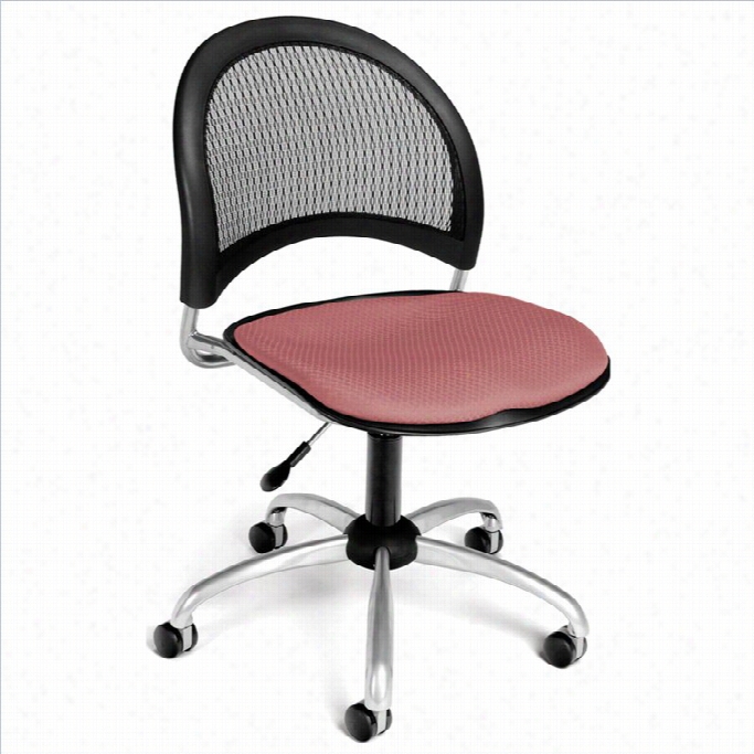 Ofm Moon Swivel Office Chair In Coral Pink