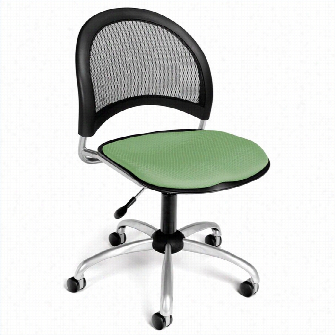 Ofm Moon Swivel Office Chair In Sage Green