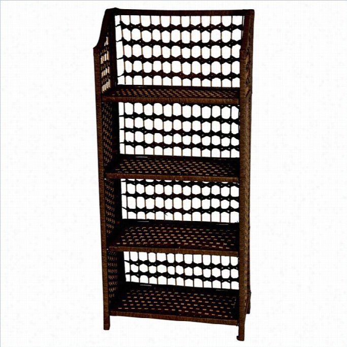 Oirental Furnitire 4 Shelf Selving Unit In Mocha