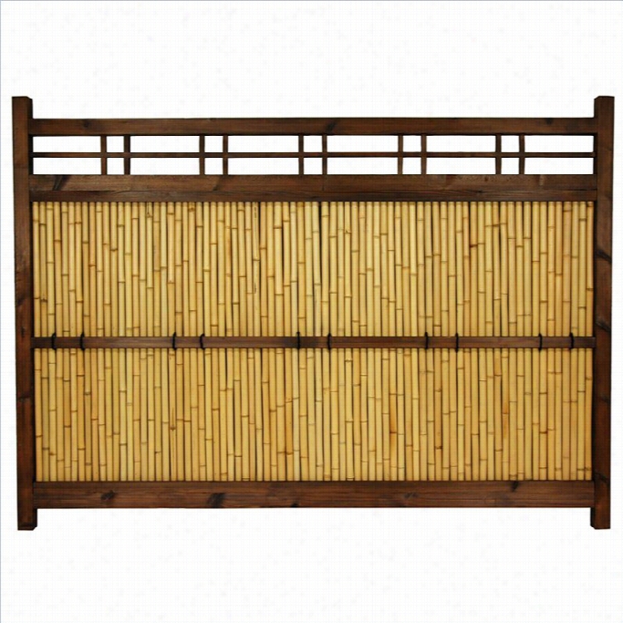 Oriental Movables 4' X 5.5' Kumo Fence In Natural