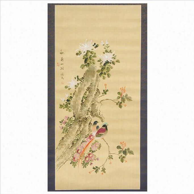 Oriental Furniture Fowl No A Wire Scroll Wall  Decor In Multicolor