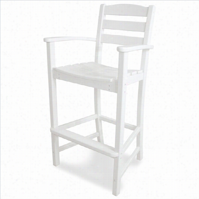 Polywood La Casa Cafe Bar Arm Chair In White