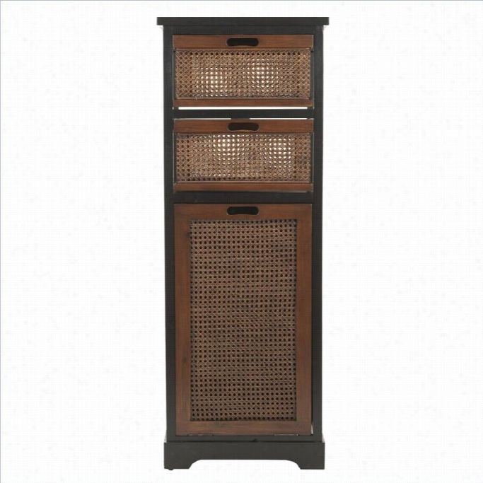 Safavieh Ellen Pine Forest Storage Unit In Dark Brown