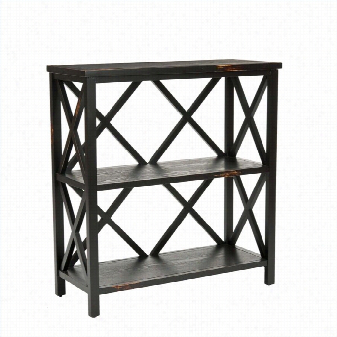 Safavieh Lucas Distressed Etagere In Black