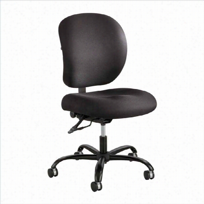 Safco Alday 24/7 Armless Work Office Chair In  Blak