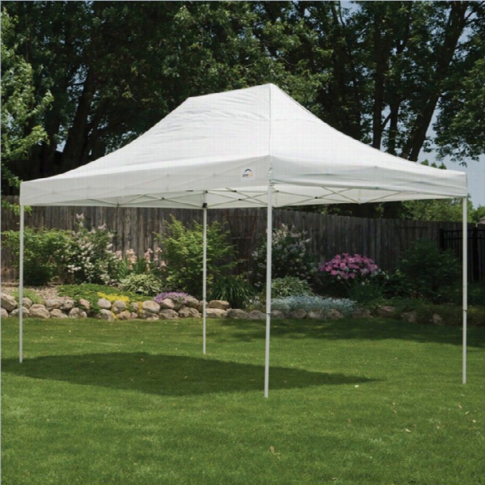Shelterlogic 10'x15' Pro Pop-up Canoly Straight Leg Woth Cov Er  In White