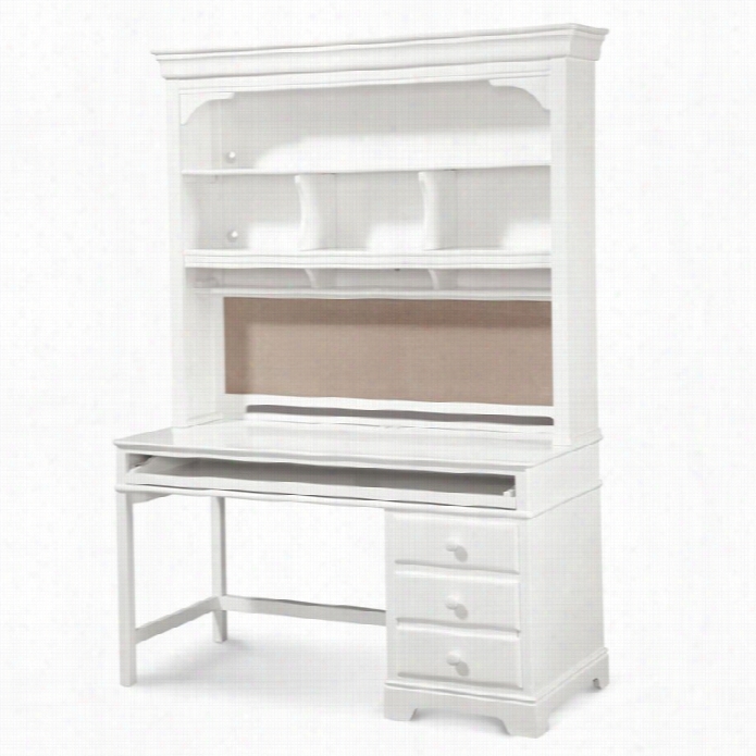 Smartstuff Classics 4.0 Computer Desk And Hutch In Summer White