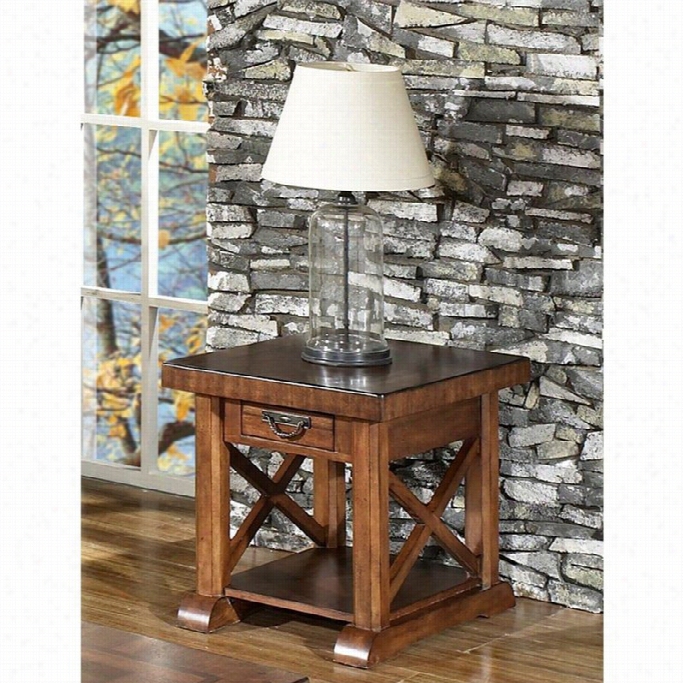 Somerotn Barrington Endd Table In Satin Brown