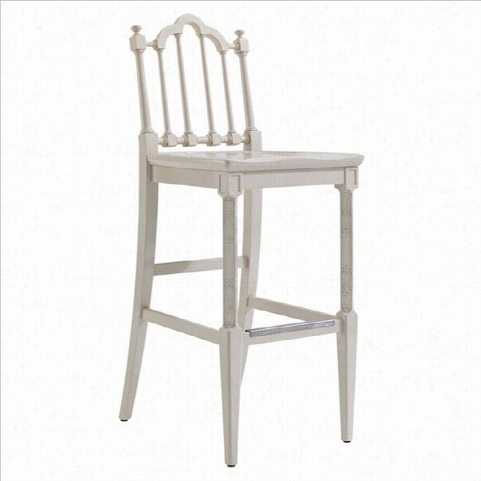 Stanley Furniure Ch Arleston Regebcy Chippendale Br Stool In Ropemakers White