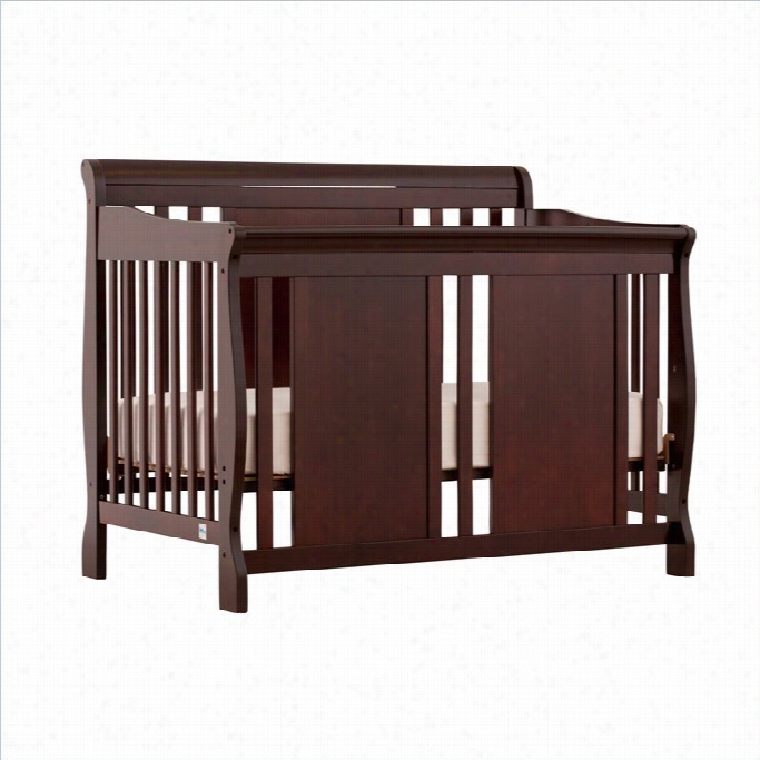 Stork Craft Verona Fixed Verge 4-in-1 Convertibke Crib In Cherry