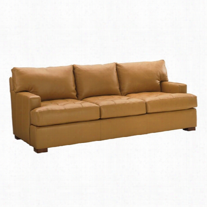 Tommy Bahama Island Fusion Osak Leather Sofa In Supple Saddle