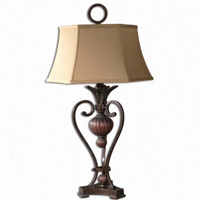 Uttermost Andra Meta Ltable Lamp In Yellow Bronze