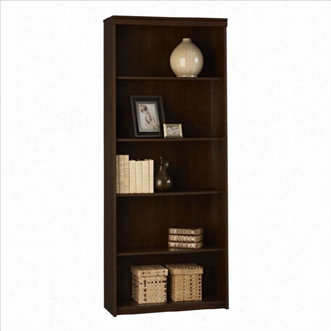 Ameriwood 5 Shelf Wood Bookcase In Cherry