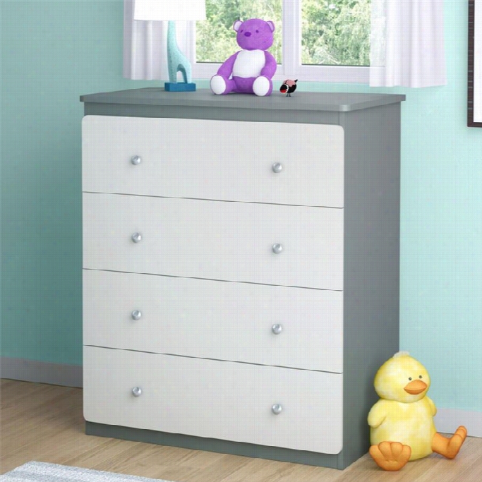 Ameriwood C Osco Willow Lake 4 Drawer Chest In Light Slate Gray