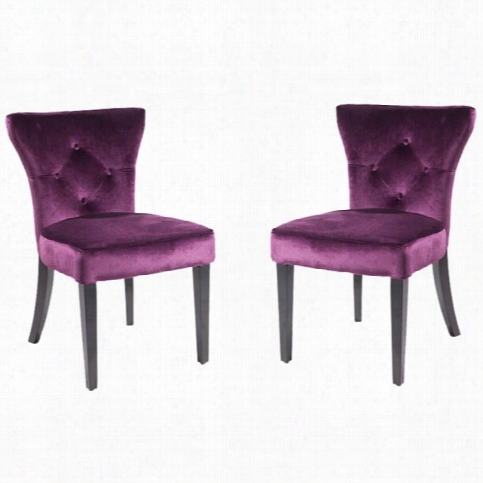 Armen Existing Elise Sode Chair In Purpel (set  Of 2)