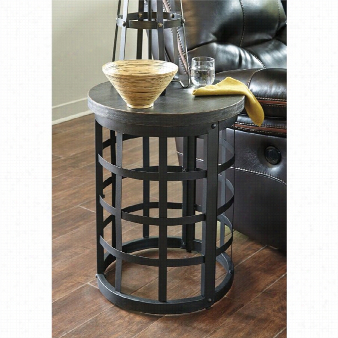 Ashley Marimon Round End Table In Black