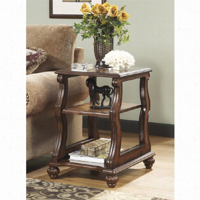 Ashley Shelton Chair Side End Table In Dark Brown