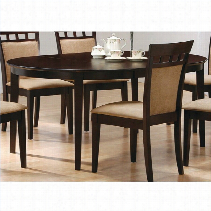 Coster Hyed Oval Dining Table In Cappuccino