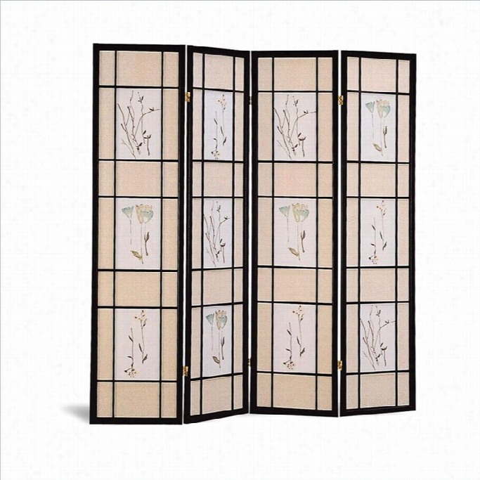 Coaster Room Divider Screen With Floral Print