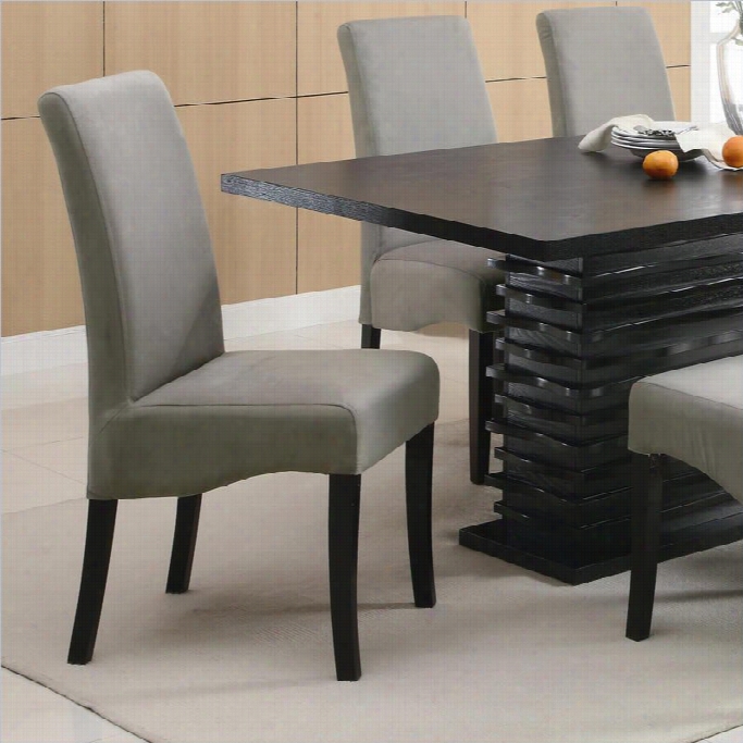 Coaster Stantno Rich Black Dinin Chair In Hoary