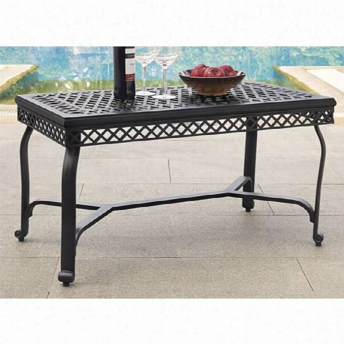 Crosley Portofino Cast Aluminum Coffew Table In Charcoal