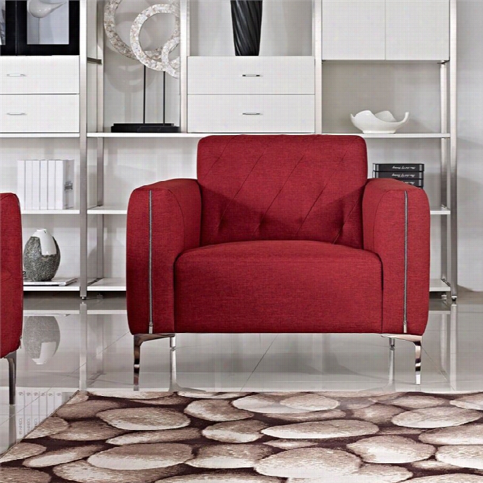 Diamond Sofa Elise F Abric Accent Chair In Red