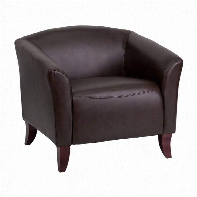 Flash Furniture Herclues Imperial Leather Hair In Brlwn An Cherry