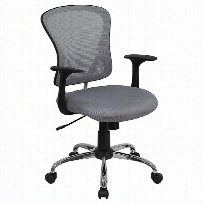 Flash Furn Iture Mid Back Mesh Office Chair In Gray