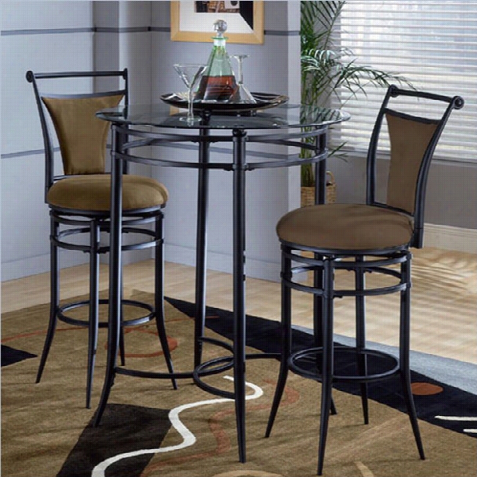 Hillsdale Cierra Mix-n-match 3pc Pub Table Set Wit  Stools In Bear