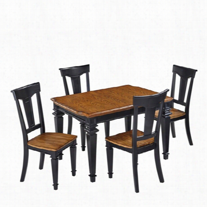 Home Styles Americana 5 Piece Dining Embarrass Ni Black Oak