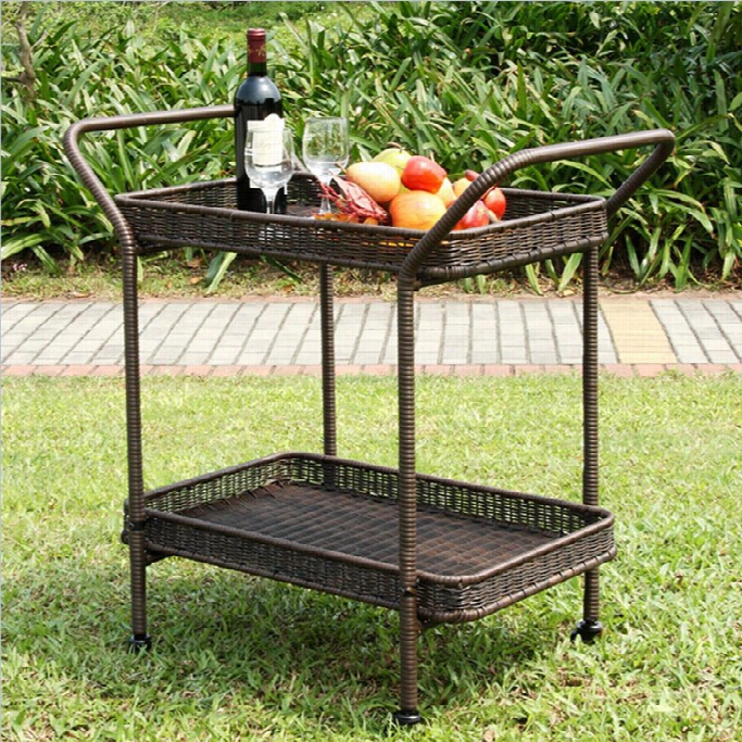 Jeco Icker Patioserving Cart In Espresso