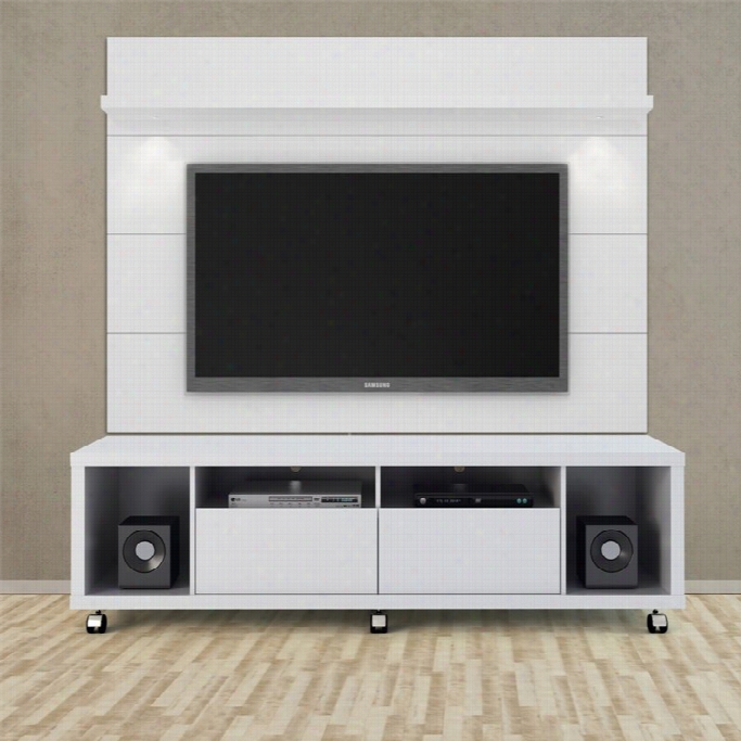 Manhattan Comfort C Abrini 1.8 Series 71 Tv Stand In White Gloss