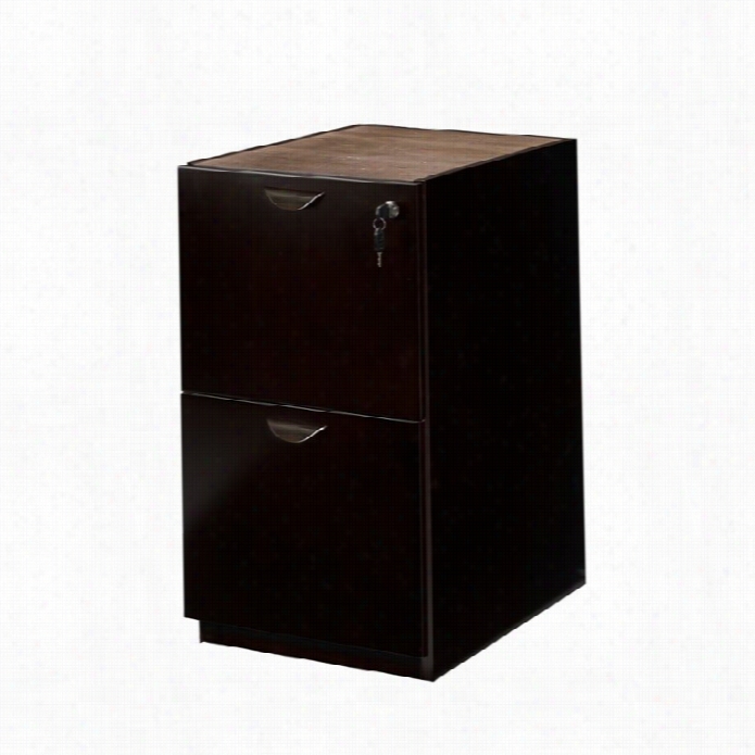 Mayline Miea Pedestal File Cabinet In Espresso