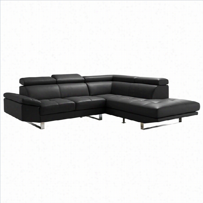 Moe's Andreas Right Sectional In Negro