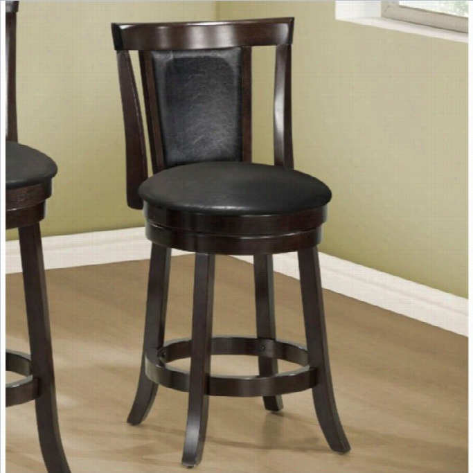 Monarch 26 Counter Stool In Black Ad Cappuccino (set Of 2)