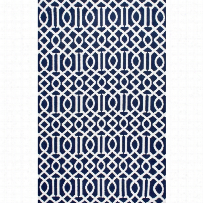 Nul0om 7' 6 X 9' 6 Trellis Amiee Rug In Blue