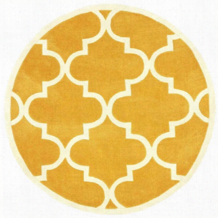 Nuloom 8' X 8' Hand Tufted Fez Round Rug In Mustard