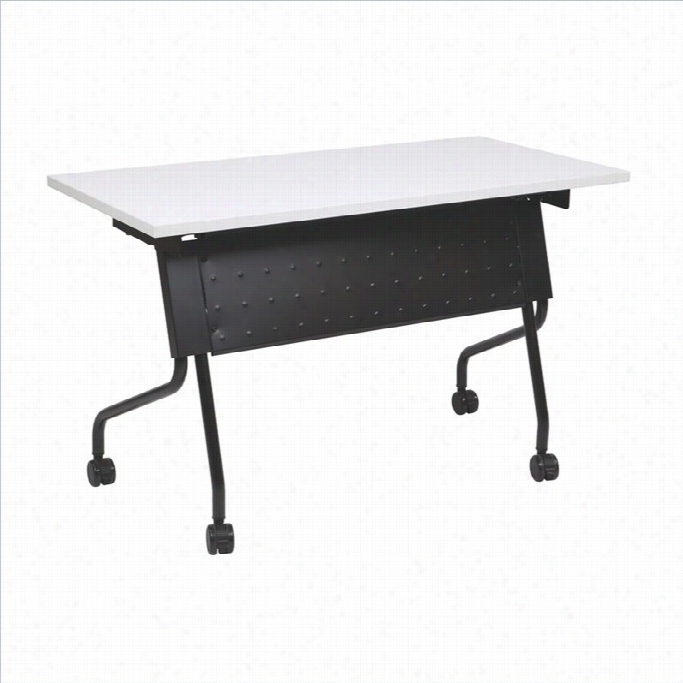 Office Star Training Table In Black Andgrey-29.5hx48wx224d