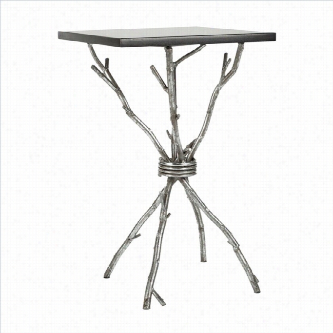 Safavieh Ben Granite Accent Table In Black And Silver