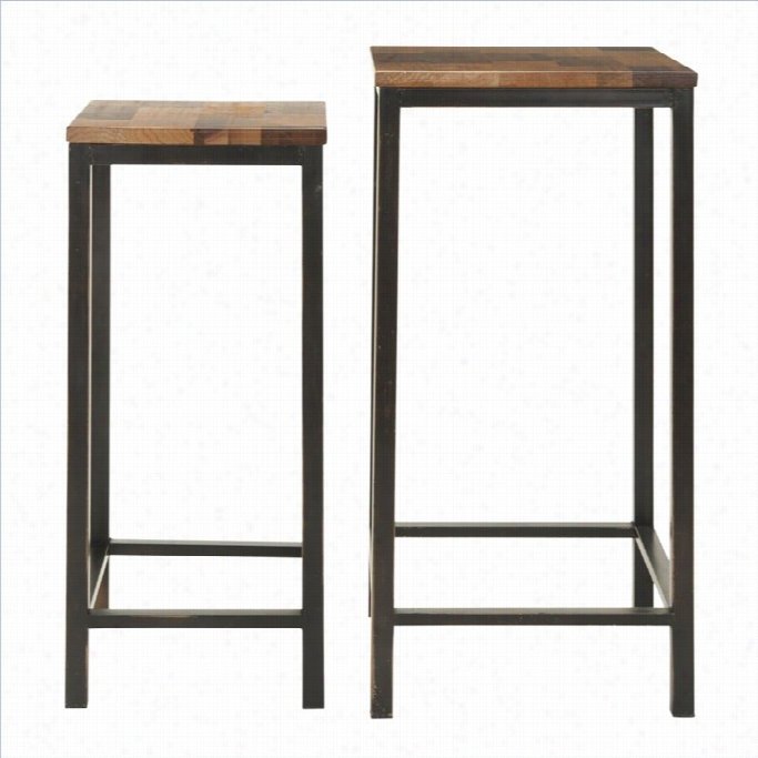 Safavieh Ivan Wood Stacking Table In Brown