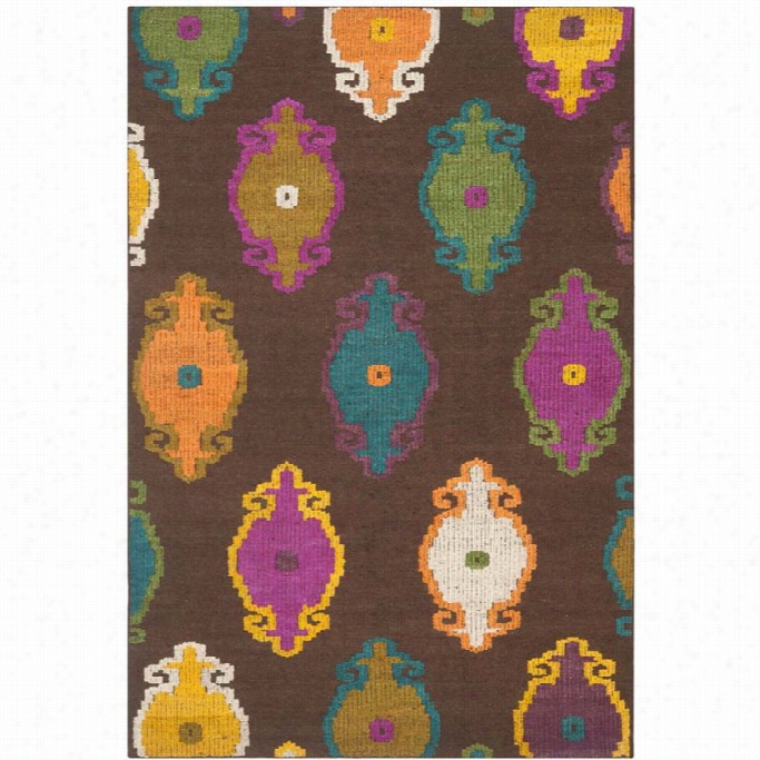 Sa Faavih Suzani Brown Traditional Rug - 9' X 12'