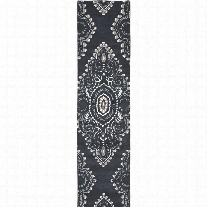 Safavieh Wynndham Dark Grey Contemporary Rug - Runner 2'3 X 11'